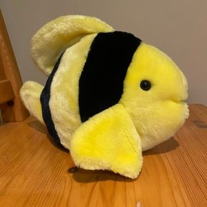 Bubbles 1998 Ty Beanie Buddy Yellow and Black 11in Fish 9323 w/o hangtag